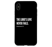 L'amore del Signore non fallisce mai versi biblici Citazione Dichiarazione Custodia per iPhone XS Max