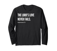 L'amore del Signore non fallisce mai versi biblici Citazione Dichiarazione Maglia a Manica