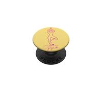 L'amore dello yoga carino design minimalista PopSockets PopGrip Adesivo