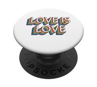 L'amore è amore orgoglio gay retrò vintage LGBT orgoglio mese PopSockets PopGrip Adesivo