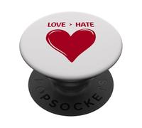 L'AMORE è più grande dell'odio Heart Nice Sweet PopSockets PopGrip Adesivo