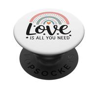 L'amore è tutto ciò di cui hai bisogno Arcobaleno motivazionale PopSockets PopGrip Adesivo
