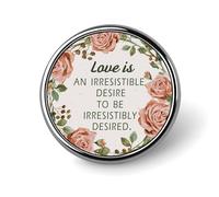 L'amore è un desiderio irresistibile Bottoni di jeans Ghirlanda floreale arancione Spille Spille personalizzate ispiratrici e commoventi Spille novità per cappelli Vestiti Zaino Donne Uomini