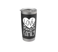 L'amore fa l'amore di una famiglia di cuori Bicchiere termico in acciaio inox doppia parete