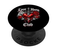 L'amore fa male al club, design emo gotico PopSockets PopGrip Adesivo