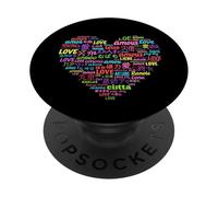 L'amore in diverse lingue impara un mese di lingua straniera PopSockets PopGrip Adesivo