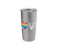 L'amore in un mondo arcobaleno Bicchiere termico in acciaio inox doppia parete