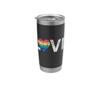 L'amore in un mondo arcobaleno Bicchiere termico in acciaio inox doppia parete