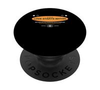 L'amore inizia dentro - Urban Typography Streetwear PopSockets PopGrip Adesivo