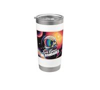 L'amore non conosce confini Arcobaleno Astronauta Missione spaziale gay Bicchiere termico in acciaio inox doppia parete