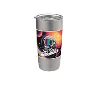 L'amore non conosce confini Arcobaleno Astronauta Missione spaziale gay Bicchiere termico in acciaio inox doppia parete