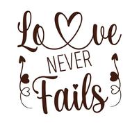 l'amore non delude mai cristiano Adesivi murali 54.6x55cm Decorazione artistica Caffè