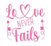 l'amore non delude mai cristiano Adesivi murali 54.6x55cm Dotato di kit di pellicola di trasferimento Rosa