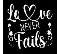 l'amore non delude mai cristiano Adesivi murali in PVC 54.6x55cm Rimovibile senza lasciare residui di colla Bianco