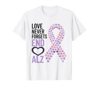 L'Amore Non dimentica mai Il Nastro Viola - consapevolezza dell'Alzheimer Maglietta