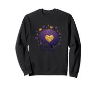 Lamore Non dimentica mai la consapevolezza del Cervello Cuore Alzheimer Felpa, Unisex per Adulti, Nero, XL