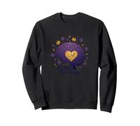 Lamore Non dimentica mai la consapevolezza del Cervello Cuore Alzheimer Felpa, Unisex per Adulti, Nero, M