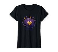 Lamore Non dimentica mai la consapevolezza del Cervello Cuore Alzheimer Maglietta, Donna, Nero, 3XL