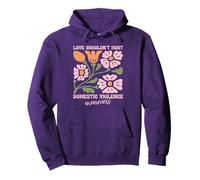 L'Amore Non Dovrebbe danneggiare la consapevolezza della violenza Domestica Boho Floral Felpa con Cappuccio