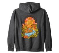 L'Amore Non è mai Ancora - Vintage Anni '70 Sun River Nature Art Felpa con Cappuccio