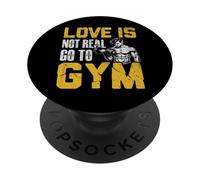 L'amore non è reale Vai in palestra Fitness Design PopSockets PopGrip Adesivo