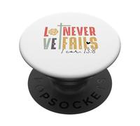 L'amore non manca mai, versetto cristiano ispirato alla fede PopSockets PopGrip Adesivo