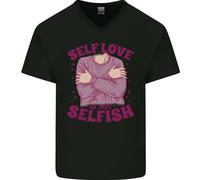L'Amore Per Se Non È Egoista T-Shirt In Cotone A V Per Uomo