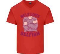 L'Amore Per Se Non È Egoista T-Shirt In Cotone A V Per Uomo