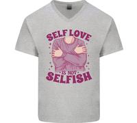 L'Amore Per Se Non È Egoista T-Shirt In Cotone A V Per Uomo