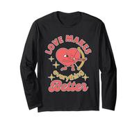 L'Amore Rende Tutto Migliore Cuore Cupido San Valentino Maglia a Manica
