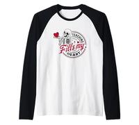 L'Amore riempie Il Mio Cuore Gesto Romantico Maglia con Maniche Raglan