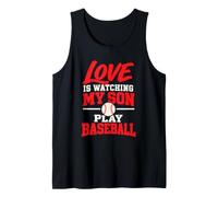 L'Amore Sta Guardando Mio Figlio Giocare a Baseball Mamma papà Canotta