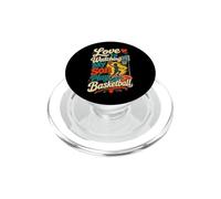 L'amore sta guardando mio figlio giocare a basket cartone animato PopSockets PopGrip per MagSafe