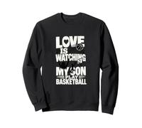 L'Amore Sta Guardando Mio Figlio Giocare a Basket Felpa