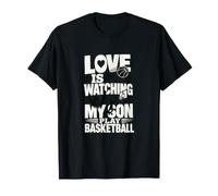 L'Amore Sta Guardando Mio Figlio Giocare a Basket Maglietta