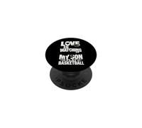L'amore sta guardando mio figlio giocare a basket PopSockets PopGrip Adesivo