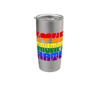 L'amore Trumps Odio L'amore è amore arcobaleno Gay Pride Bicchiere termico in acciaio inox doppia parete