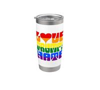 L'amore Trumps Odio L'amore è amore arcobaleno Gay Pride Bicchiere termico in acciaio inox doppia parete
