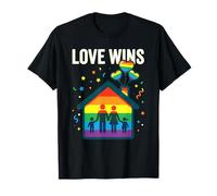 L'Amore Vince Citazione Rainbow Equality LGBTQ Tutti Maglietta