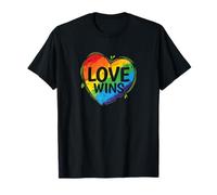 L'Amore Vince i Colori Arcobaleno della tolleranza LGBT Maglietta