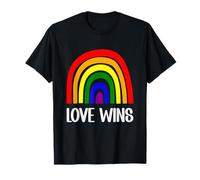 L'Amore Vince Il Rainbow Pride Equality Inclusion Design Maglietta