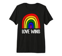 L'Amore Vince Il Rainbow Pride Equality Inclusion Design Maglietta Premium