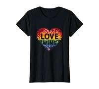 L'Amore Vince la Celebrazione LGBTQ dell'orgoglio del Cuore Arcobaleno Maglietta, Donna, Nero, L