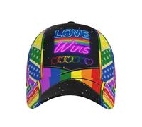 L'Amore Vince LGBTQ Donna Uomo Cappellini da Sole Moda Snapback-Cappello Regolabile Cappello da Baseball per All'Aperto Pesca Estivo