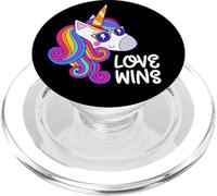 L'amore vince l'orgoglio LGBT Unicorn PopSockets PopGrip per MagSafe