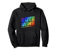 L'AMORE VINCE nei colori arcobaleno LGBTQ+ Felpa con Cappuccio