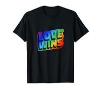L'AMORE VINCE nei colori arcobaleno LGBTQ+ Maglietta