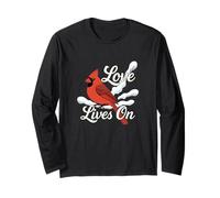 L'Amore Vive su Cardinal Bird Entusiast Maglia a Manica