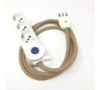 LaMorell LightDesign Multipresa Elettrica con Cavo Elettrico Tessuto. Mt. 2 - Juta