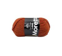 LaMoretta Tre Sfere Lana 30% Acrilico 70% 250 grammi (5 gomitoli da 50 gr x 150 mt) per Accessori, Borse, Abbigliamento e Granny con Ferri da Maglia o Uncinetto (Arancione - 107)